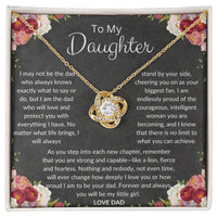Load image into Gallery viewer, To My Daughter Gift From Dad Love Knot Necklace With Card - Artistry Imprints
