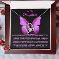 Load image into Gallery viewer, To My Daughter Giftset Forever Love Necklace with Beautiful Message Card - Artistry Imprints
