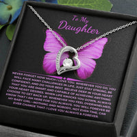 Load image into Gallery viewer, To My Daughter Giftset Forever Love Necklace with Beautiful Message Card - Artistry Imprints
