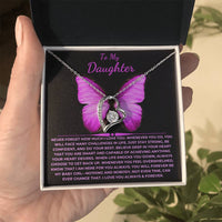 Load image into Gallery viewer, To My Daughter Giftset Forever Love Necklace with Beautiful Message Card - Artistry Imprints
