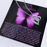 Load image into Gallery viewer, To My Daughter Giftset Forever Love Necklace with Beautiful Message Card - Artistry Imprints

