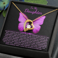 Load image into Gallery viewer, To My Daughter Giftset Forever Love Necklace with Beautiful Message Card - Artistry Imprints
