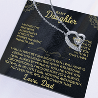 Load image into Gallery viewer, To My Daughter Giftset From Dad With Forever Love Necklace and Lovely Card - Artistry Imprints
