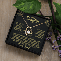 Load image into Gallery viewer, To My Daughter Giftset From Dad With Forever Love Necklace and Lovely Card - Artistry Imprints
