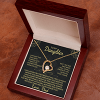 Load image into Gallery viewer, To My Daughter Giftset From Dad With Forever Love Necklace and Lovely Card - Artistry Imprints
