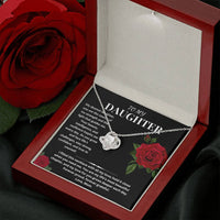 Load image into Gallery viewer, To My Dearest Daughter Gift From Mom Love Knot Necklace With Message Card - Artistry Imprints
