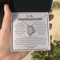 Load image into Gallery viewer, To My Granddaughter Gift From Grandma Forever Love Necklace With Card - Artistry Imprints
