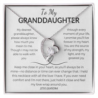 Load image into Gallery viewer, To My Granddaughter Gift From Grandma Forever Love Necklace With Card - Artistry Imprints
