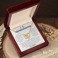 Load image into Gallery viewer, To My Granddaughter Gift From Grandpa Interlocking Hearts Necklace With Card - Artistry Imprints
