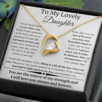 Load image into Gallery viewer, To My Lovely Daughter Card and Forever Love Necklace From Mom or Dad - Artistry Imprints
