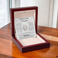 Load image into Gallery viewer, To My Lovely Daughter Card and Forever Love Necklace From Mom or Dad - Artistry Imprints
