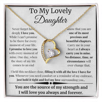 Load image into Gallery viewer, To My Lovely Daughter Card and Forever Love Necklace From Mom or Dad - Artistry Imprints
