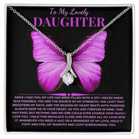 Load image into Gallery viewer, To My Lovely Daughter Gift Alluring Beauty Necklace with Message Card - Artistry Imprints
