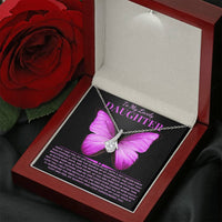 Load image into Gallery viewer, To My Lovely Daughter Gift Alluring Beauty Necklace with Message Card - Artistry Imprints
