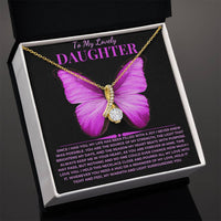 Load image into Gallery viewer, To My Lovely Daughter Gift Alluring Beauty Necklace with Message Card - Artistry Imprints
