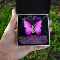 Load image into Gallery viewer, To My Lovely Daughter Gift Alluring Beauty Necklace with Message Card - Artistry Imprints

