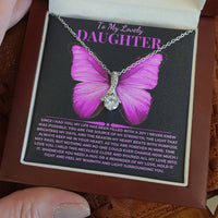 Load image into Gallery viewer, To My Lovely Daughter Gift Alluring Beauty Necklace with Message Card - Artistry Imprints
