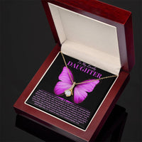 Load image into Gallery viewer, To My Lovely Daughter Gift Alluring Beauty Necklace with Message Card - Artistry Imprints
