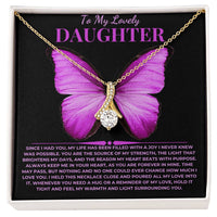 Load image into Gallery viewer, To My Lovely Daughter Gift Alluring Beauty Necklace with Message Card - Artistry Imprints
