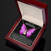 Load image into Gallery viewer, To My Lovely Mother Gift With Alluring Beauty Necklace Yellow or White Gold With Card - Artistry Imprints
