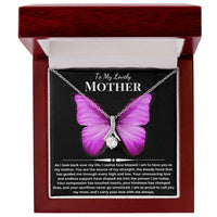 Load image into Gallery viewer, To My Lovely Mother Gift With Alluring Beauty Necklace Yellow or White Gold With Card - Artistry Imprints

