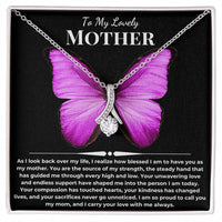 Load image into Gallery viewer, To My Lovely Mother Gift With Alluring Beauty Necklace Yellow or White Gold With Card - Artistry Imprints
