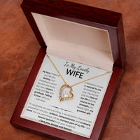 Load image into Gallery viewer, To My Lovely Wife Gift From Husband Forever Love Necklace With Beautiful Card - Artistry Imprints
