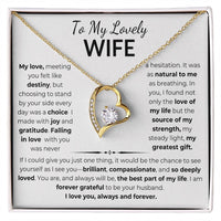 Load image into Gallery viewer, To My Lovely Wife Gift From Husband Forever Love Necklace With Beautiful Card - Artistry Imprints
