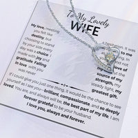 Load image into Gallery viewer, To My Lovely Wife Gift From Husband Forever Love Necklace With Beautiful Card - Artistry Imprints

