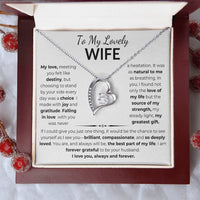 Load image into Gallery viewer, To My Lovely Wife Gift From Husband Forever Love Necklace With Beautiful Card - Artistry Imprints
