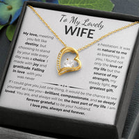 Load image into Gallery viewer, To My Lovely Wife Gift From Husband Forever Love Necklace With Beautiful Card - Artistry Imprints
