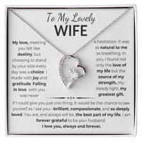 Load image into Gallery viewer, To My Lovely Wife Gift From Husband Forever Love Necklace With Beautiful Card - Artistry Imprints
