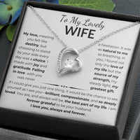 Load image into Gallery viewer, To My Lovely Wife Gift From Husband Forever Love Necklace With Beautiful Card - Artistry Imprints
