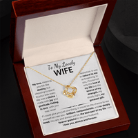 Load image into Gallery viewer, To My Lovely Wife Gift From Husband Love Knot Necklace With Beautiful Card - Artistry Imprints
