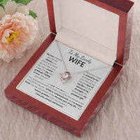 Load image into Gallery viewer, To My Lovely Wife Gift From Husband Love Knot Necklace With Beautiful Card - Artistry Imprints