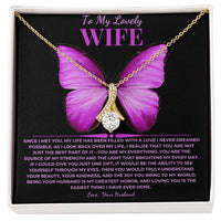 Load image into Gallery viewer, To My Lovely Wife Gift From Husband With Alluring Beauty Necklace With Card - Artistry Imprints

