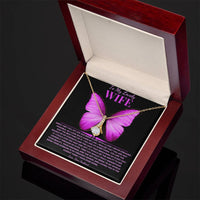 Load image into Gallery viewer, To My Lovely Wife Gift From Husband With Alluring Beauty Necklace With Card - Artistry Imprints
