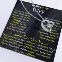 Load image into Gallery viewer, To My Lovely Wife Gift Message Card With Forever Love Necklace - Artistry Imprints
