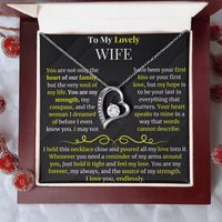 Load image into Gallery viewer, To My Lovely Wife Gift Message Card With Forever Love Necklace - Artistry Imprints
