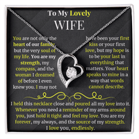 Load image into Gallery viewer, To My Lovely Wife Gift Message Card With Forever Love Necklace - Artistry Imprints
