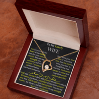 Load image into Gallery viewer, To My Lovely Wife Gift Message Card With Forever Love Necklace - Artistry Imprints
