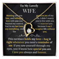 Load image into Gallery viewer, To My Lovely Wife Giftset with Forever Love Necklace and Heartfelt Message Card - Artistry Imprints
