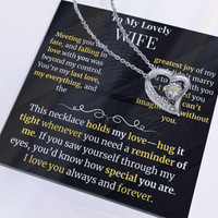 Load image into Gallery viewer, To My Lovely Wife Giftset with Forever Love Necklace and Heartfelt Message Card - Artistry Imprints
