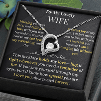 Load image into Gallery viewer, To My Lovely Wife Giftset with Forever Love Necklace and Heartfelt Message Card - Artistry Imprints
