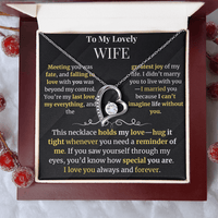Load image into Gallery viewer, To My Lovely Wife Giftset with Forever Love Necklace and Heartfelt Message Card - Artistry Imprints
