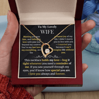 Load image into Gallery viewer, To My Lovely Wife Giftset with Forever Love Necklace and Heartfelt Message Card - Artistry Imprints
