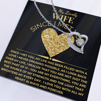 Load image into Gallery viewer, To My Lovely Wife Giftset With Forever Love Necklace and Since I Met You Card - Artistry Imprints
