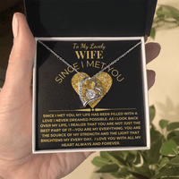 Load image into Gallery viewer, To My Lovely Wife Giftset With Forever Love Necklace and Since I Met You Card - Artistry Imprints
