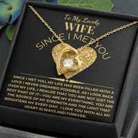 Load image into Gallery viewer, To My Lovely Wife Giftset With Forever Love Necklace and Since I Met You Card - Artistry Imprints
