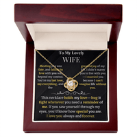 Load image into Gallery viewer, To My Lovely Wife Giftset with Love Knot Necklace and Heartfelt Message Card - Artistry Imprints
